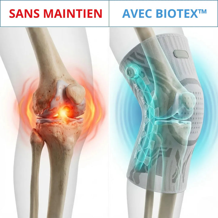BioTex™ - Genouillère de Compression en Fibre de Bambou