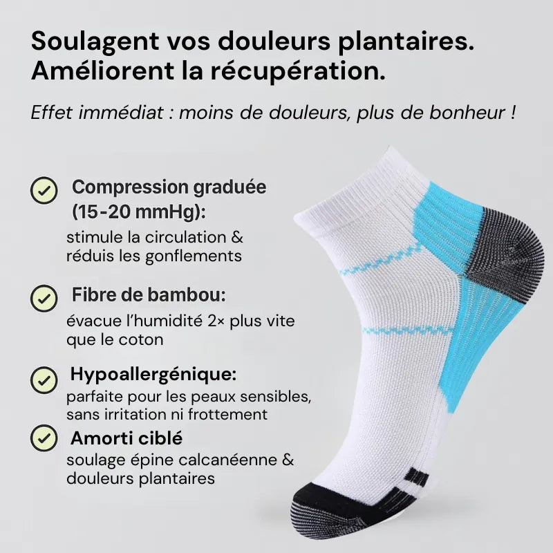 Chaussettes de Compression en Fibre de Bambou
