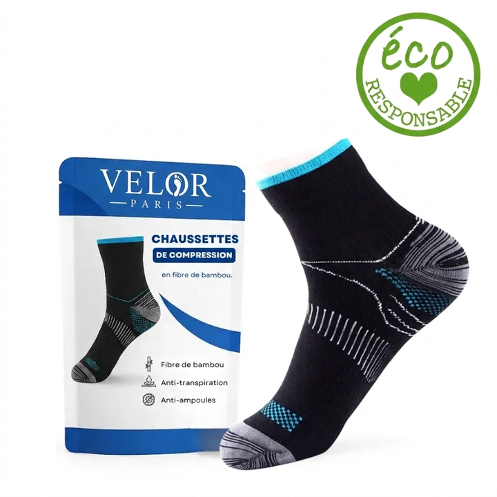 Chaussettes de Compression en Fibre de Bambou