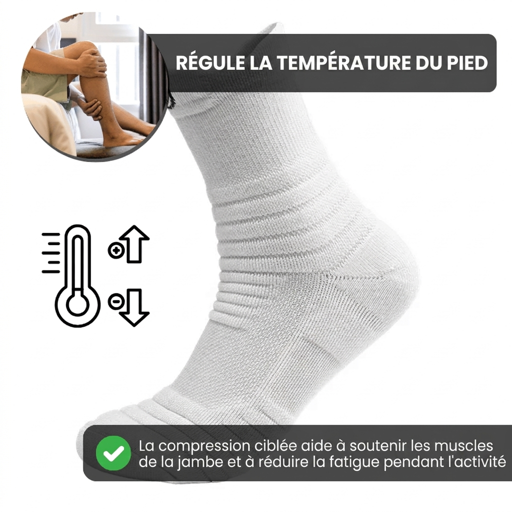 Chaussettes Crew Respirantes Premium – Pack de 3